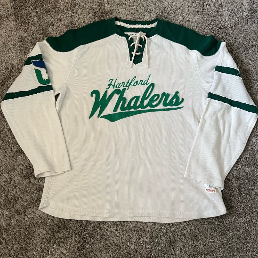 Vintage Pullover Hartford Whalers Long Sleeve NHL Men Size L CCM